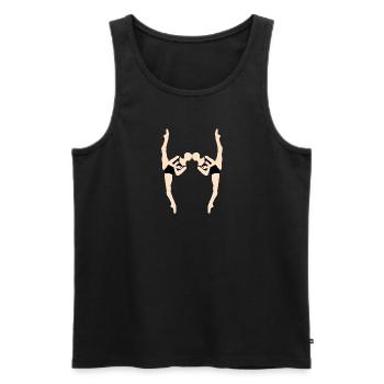 ABC - Débardeur bio Premium Homme - noir - Devant - Michal (187cm)