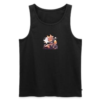 Japanese dog Shiba Inu racing driver racing car - Men's Premium Organic Tank Top - black - Front - Michal (187cm)
