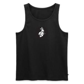Logo de poisson pour les pêcheurs - Débardeur bio Premium Homme - noir - Devant - AI Model Male 178 light (178cm)
