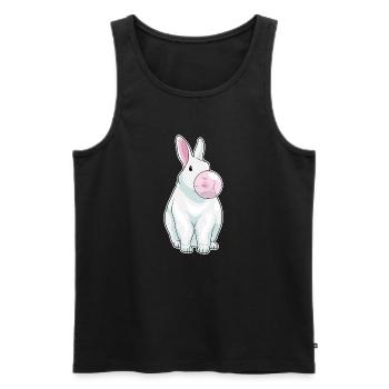 Gomme à mâcher de lapin - Débardeur bio Premium Homme - noir - Devant - AI Model Male 178 light (178cm)