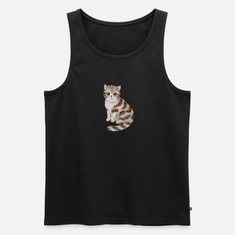 Süße Katze - Männer Premium Bio Tank Top - Schwarz