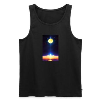 Solar System | Planets | Space | Star - Men's Premium Organic Tank Top - black - Front - Michal (187cm)