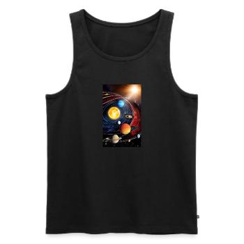 Solar System | Planets | Space | Star - Men's Premium Organic Tank Top - black - Front - Michal (187cm)