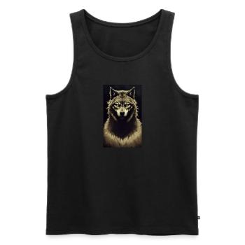 Werwolf | Wolf | Fabelwesen | Monster | Mystisch - Männer Premium Bio Tank Top - Schwarz - Vorne - Michal (187cm)