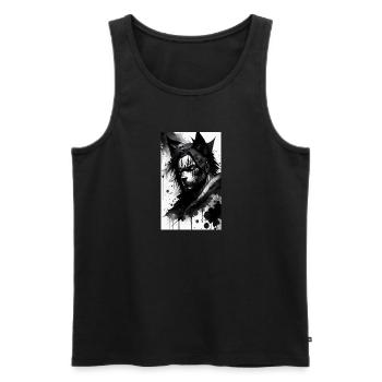 Werwolf | Wolf | Fabelwesen | Monster | Mystisch - Männer Premium Bio Tank Top - Schwarz - Vorne - Michal (187cm)