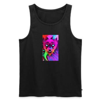Werwolf | Wolf | Fabelwesen | Monster | Mystisch - Männer Premium Bio Tank Top - Schwarz - Vorne - Michal (187cm)