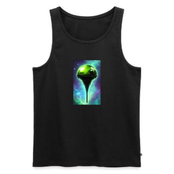 Alien | UFO | Raumschiff | UAP | lustig - Männer Premium Bio Tank Top - Schwarz - Vorne - Michal (187cm)