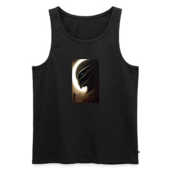 Alien | UFO | Spaceship | UAP | alien - Men's Premium Organic Tank Top - black - Front - AI Model Male 178 light (178cm)