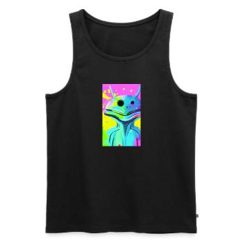 Alien | UFO | Spaceship | UAP | alien - Men's Premium Organic Tank Top - black - Front - AI Model Male 178 light (178cm)