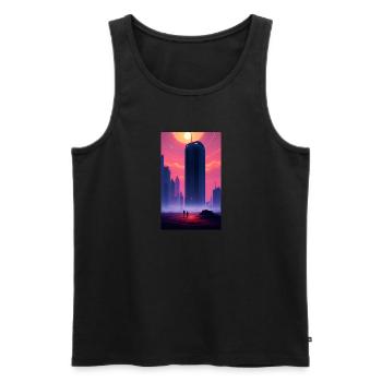 Alien | UFO | Spaceship | UAP | alien - Men's Premium Organic Tank Top - black - Front - AI Model Male 178 light (178cm)