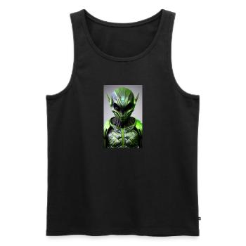 Alien | UFO | Raumschiff | UAP | außerirdische - Männer Premium Bio Tank Top - Schwarz - Vorne - AI Model Male 178 light (178cm)