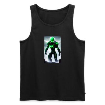 Alien | UFO | Raumschiff | UAP | außerirdische - Männer Premium Bio Tank Top - Schwarz - Vorne - AI Model Male 178 light (178cm)