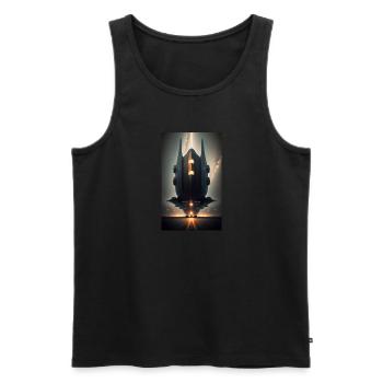 Alien | UFO | Raumschiff | UAP | außerirdische - Männer Premium Bio Tank Top - Schwarz - Vorne - Michal (187cm)