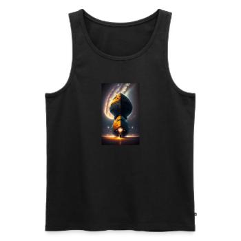 Alien | UFO | Raumschiff | UAP | außerirdische - Männer Premium Bio Tank Top - Schwarz - Vorne - Michal (187cm)