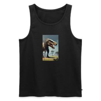 Dinosaurier | T-Rex | Tyrannosaurus - Männer Premium Bio Tank Top - Schwarz - Vorne - Michal (187cm)