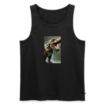 Dinosaurier | T-Rex | Tyrannosaurus - Männer Premium Bio Tank Top - Schwarz - Vorne - Michal (187cm)