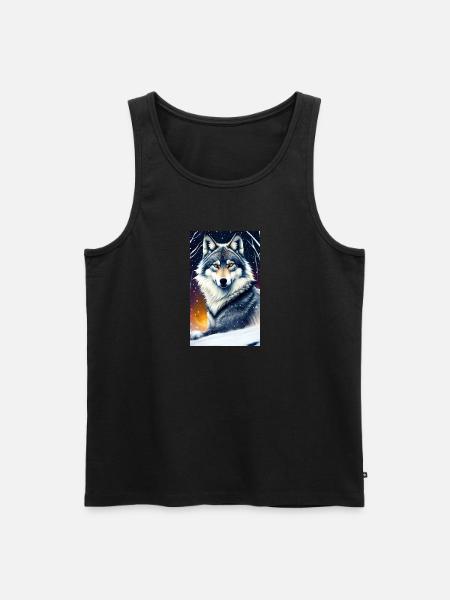 Wolf | Predator | Dog | Mystical - Men's Premium Organic Tank Top - black