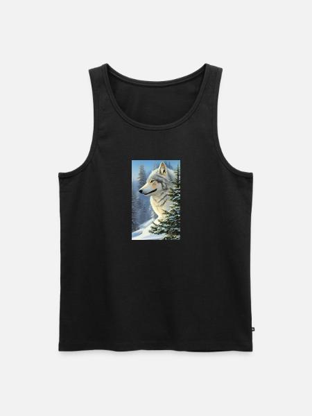 Wolf | Raubtier | Hund | Mystisch - Männer Premium Bio Tank Top - Schwarz