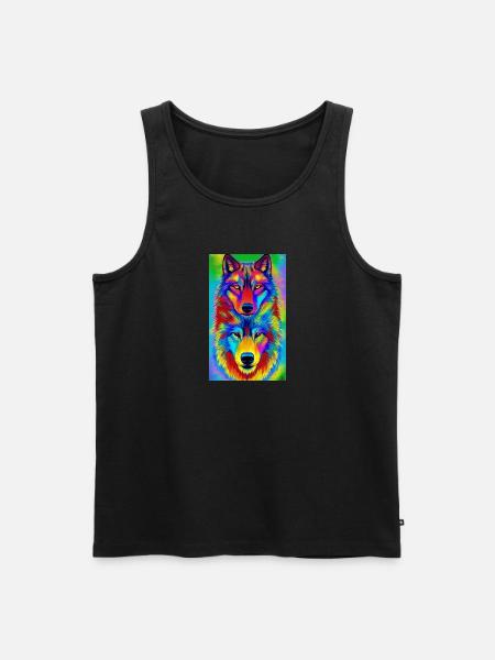 Wolf | Predator | Dog | Mystical - Men's Premium Organic Tank Top - black