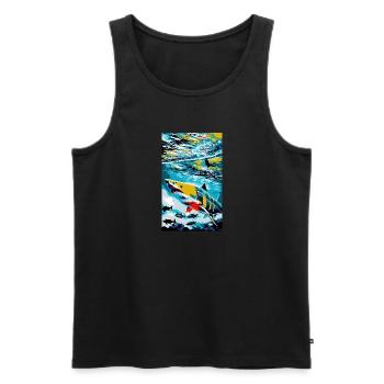Shark | Great White Shark | Sea creature | Fish - Men's Premium Organic Tank Top - black - Front - AI Model Male 178 light (178cm)