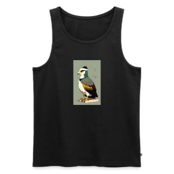 Adler | Vogel | Freiheit | Tiere - Männer Premium Bio Tank Top - Schwarz - Vorne - Michal (187cm)