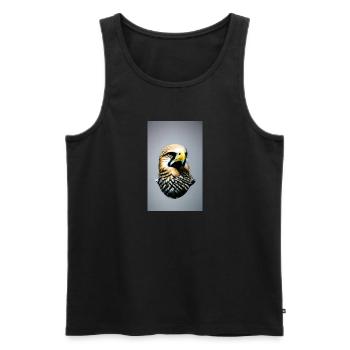 Aigle | Oiseaux | Liberté | Animaux - Débardeur bio Premium Homme - noir - Devant - AI Model Male 178 light (178cm)