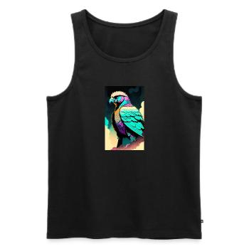 Adler | Vogel | Freiheit | Tiere - Männer Premium Bio Tank Top - Schwarz - Vorne - Michal (187cm)
