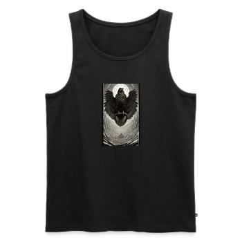 Adler | Vogel | Freiheit | Tiere | mystisch - Männer Premium Bio Tank Top - Schwarz - Vorne - Michal (187cm)