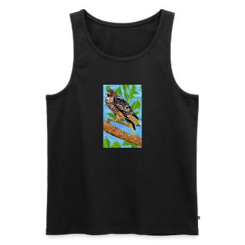 Adler | Vogel | Freiheit | Tiere - Männer Premium Bio Tank Top - Schwarz - Vorne - Michal (187cm)