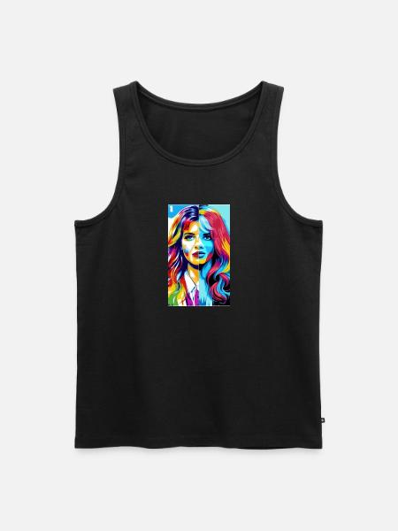 Frau | Gesicht | Mädchen | Anime - Männer Premium Bio Tank Top - Schwarz