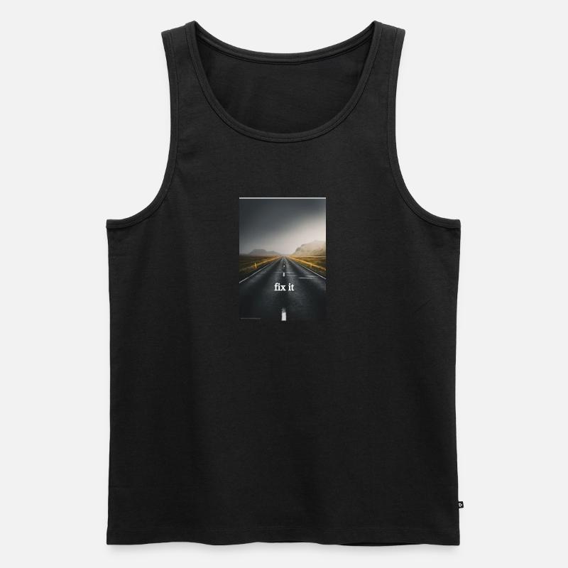 Schwarzwaldfeuer road exit - Männer Premium Bio Tank Top - Schwarz