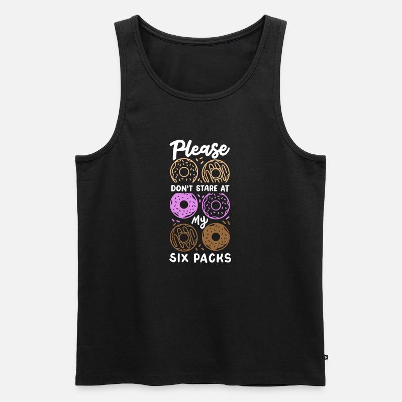 Donut Fitnessstudio Training - Männer Premium Bio Tank Top - Schwarz