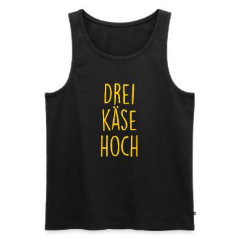 Three-cheese high cheeky - Men's Premium Organic Tank Top - black - Front - AI Model Male 178 light (178cm)