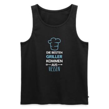 Les meilleurs barbecues viennent de Hessen Design - Débardeur bio Premium Homme - noir - Devant - Michal (187cm)