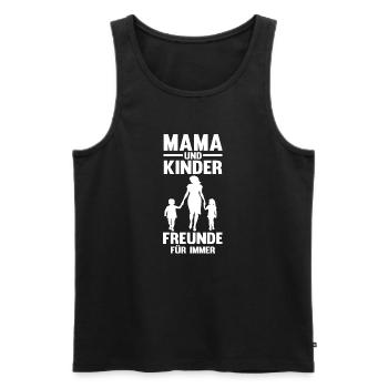 Mama Und Kinder Beste Freunde - Männer Premium Bio Tank Top - Schwarz - Vorne - Michal (187cm)