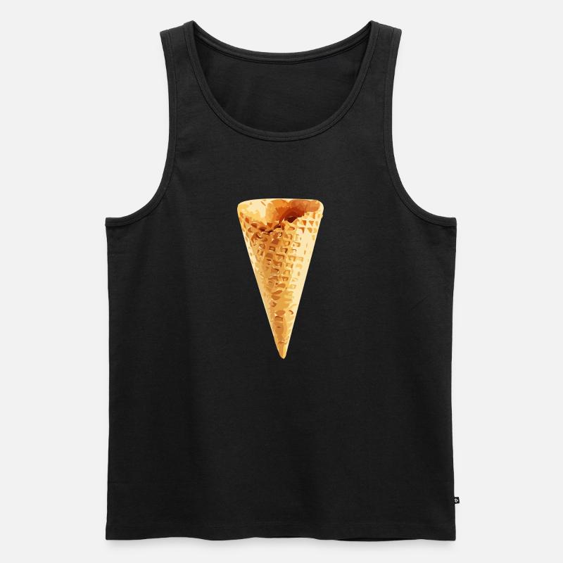 Waffel - Männer Premium Bio Tank Top - Schwarz