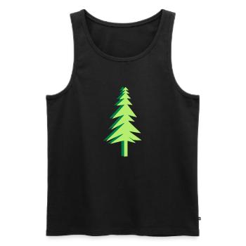 Wald - Männer Premium Bio Tank Top - Schwarz - Vorne - Michal (187cm)