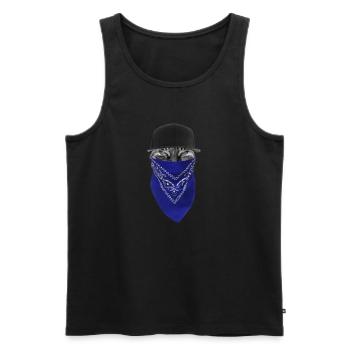 Hip Hop Gangster Cat - Männer Premium Bio Tank Top - Schwarz - Vorne - Michal (187cm)