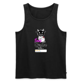 Herens Kuh, Eringer, Babykönigin beim Laden... - Männer Premium Bio Tank Top - Schwarz - Vorne - AI Model Male 178 light (178cm)