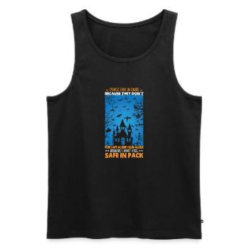Halloween Hemd - Männer Premium Bio Tank Top - Schwarz - Vorne - AI Model Male 178 light (178cm)