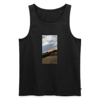 Sonnenuntergang 🌅 - Männer Premium Bio Tank Top - Schwarz - Vorne - AI Model Male 178 light (178cm)