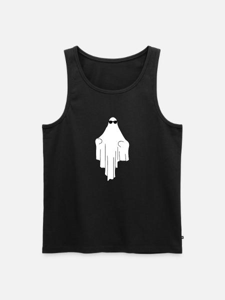 Cool GHOST - Men's Premium Organic Tank Top - black