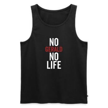 Pas de Gerald Pas de vie - Débardeur bio Premium Homme - noir - Devant - Michal (187cm)