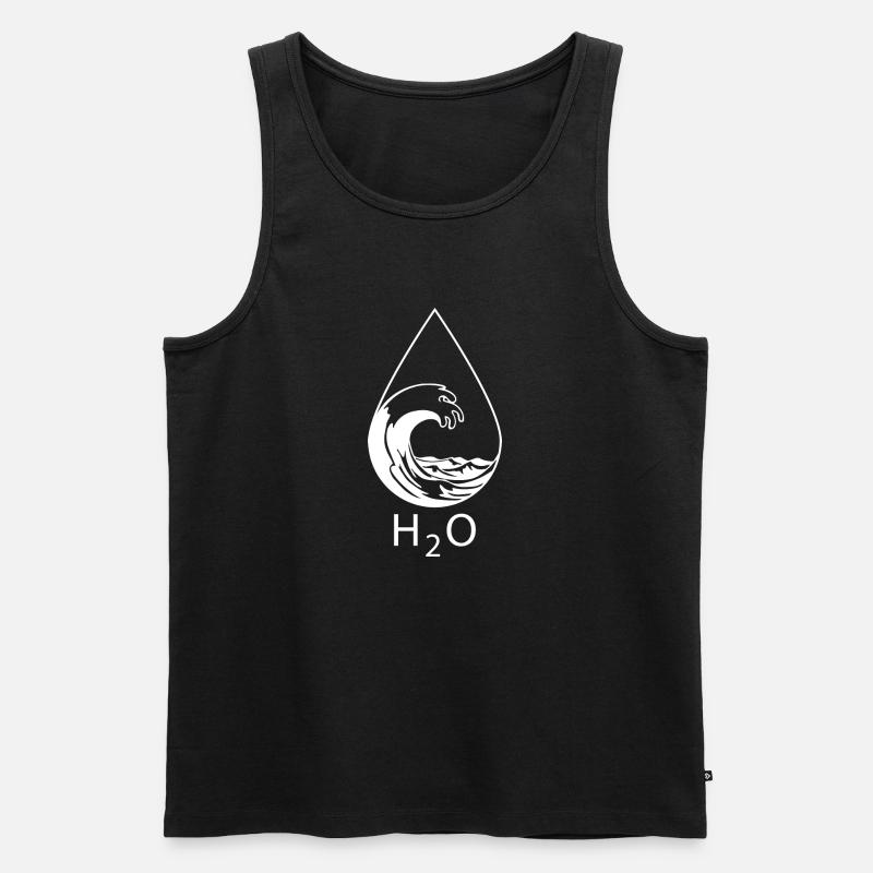 Surfing Surfboard Surfer Geschenkidee - Männer Premium Bio Tank Top - Schwarz