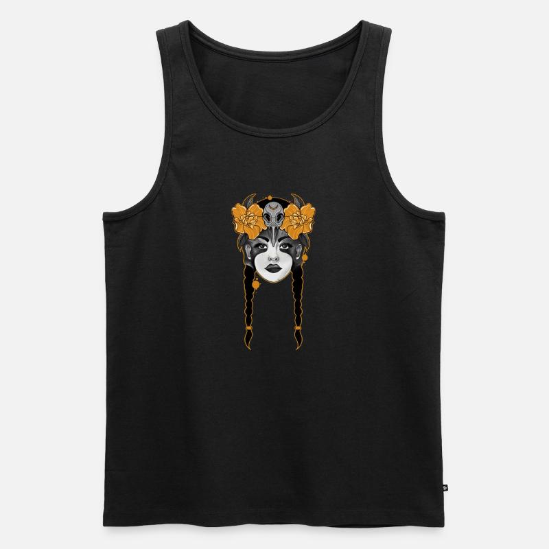 Kämpferin - Männer Premium Bio Tank Top - Schwarz