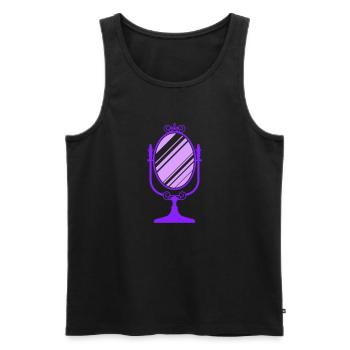 spiegel - Männer Premium Bio Tank Top - Schwarz - Vorne - AI Model Male 178 light (178cm)
