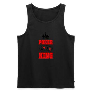 Roi du poker - Débardeur bio Premium Homme - noir - Devant - AI Model Male 178 light (178cm)