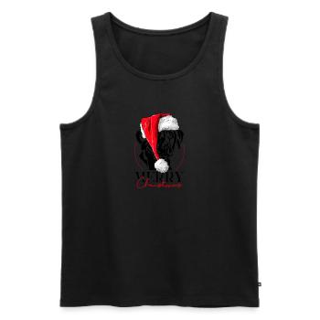 Père Noël Labrador Retriever joyeux Noël Wilsigns - Débardeur bio Premium Homme - noir - Devant - Michal (187cm)