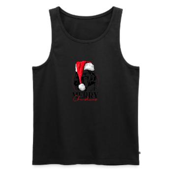 Santa Tibetan Terrier Merry Christmas Dogs Wilsigns - Men's Premium Organic Tank Top - black - Front - Michal (187cm)
