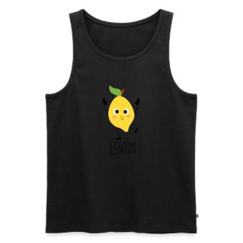 Bande dessinée Happy Lemon - Débardeur bio Premium Homme - noir - Devant - Michal (187cm)